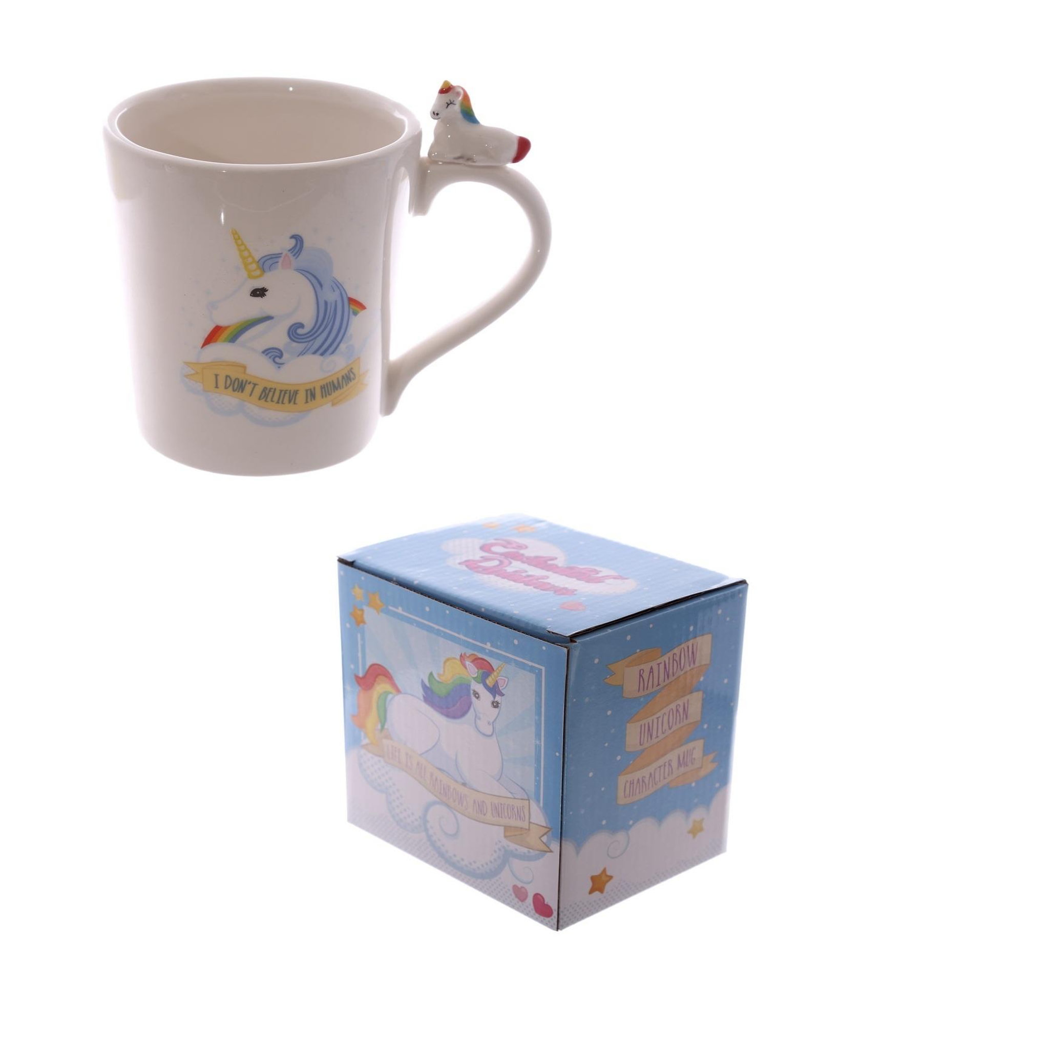 Eden Mug licorne bleue avec anse décorative – tasse féerique en céramique