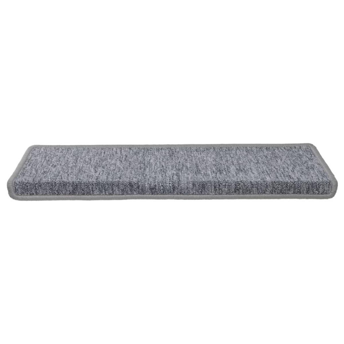 VIDAXL Tapis d'escalier 15 pcs 65x21x4 cm Blanc et gris