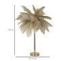 Voir la diapositive 6 : Paris Prix Lampe à Poser Imitation Plume  Palm  60cm Or & Camel