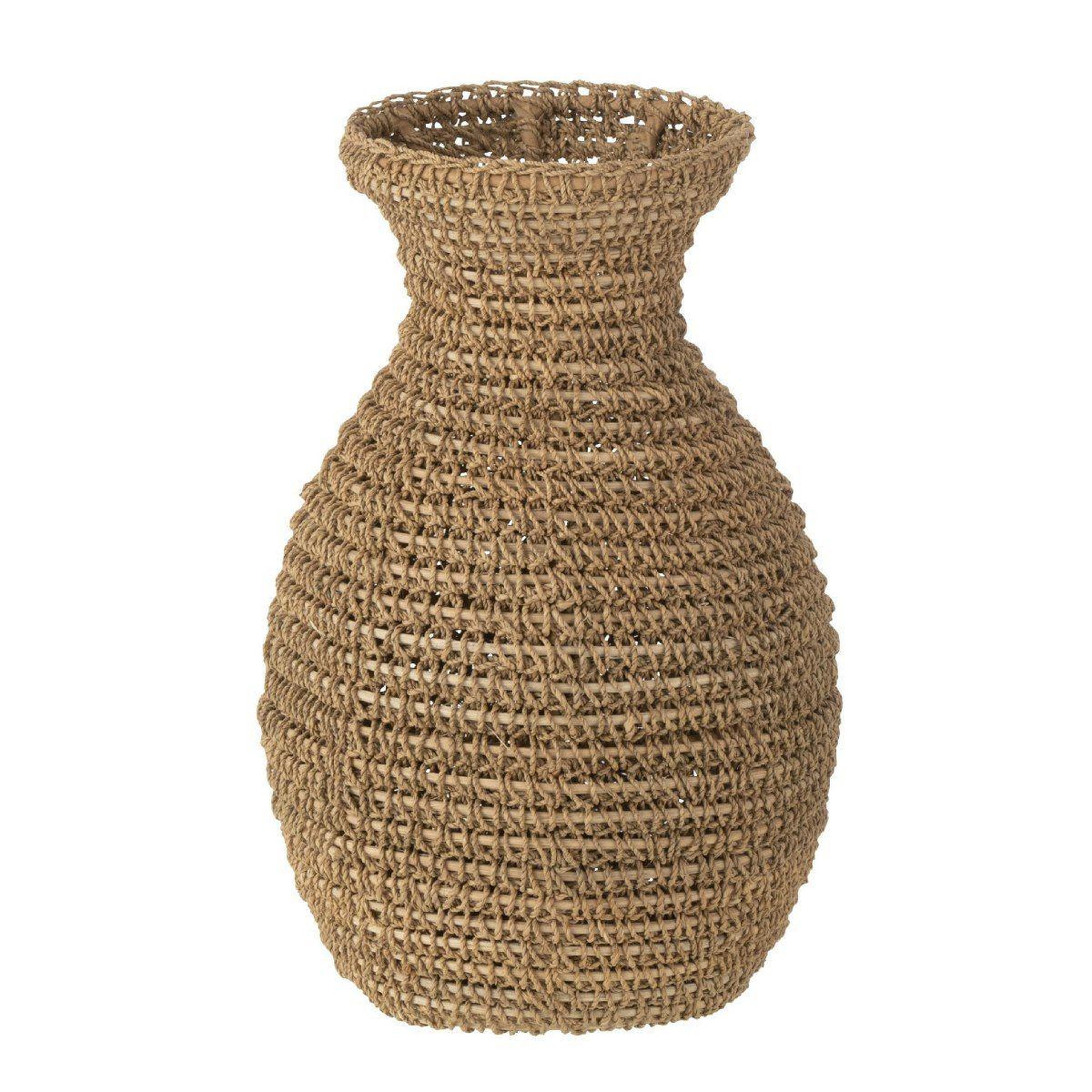 Voir la diapositive 1 : J-LINE Vase en Jonc de Mer  Lise  38cm Naturel