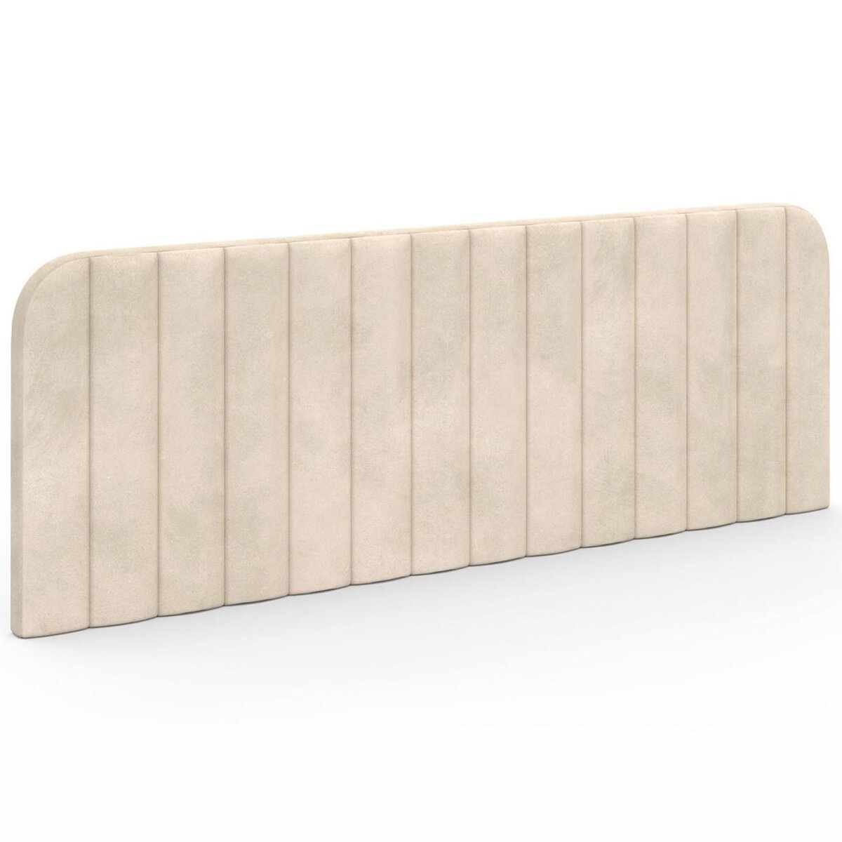 ID MARKET Tête de lit suspendue ALBA 160 cm en velours beige