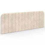 ID MARKET Tête de lit suspendue ALBA 160 cm en velours beige