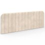 Voir la diapositive 1 : ID MARKET Tête de lit suspendue ALBA 160 cm en velours beige