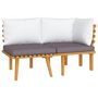 Voir la diapositive 2 : VIDAXL Salon de jardin 2 pcs avec coussins Bois d'acacia solide