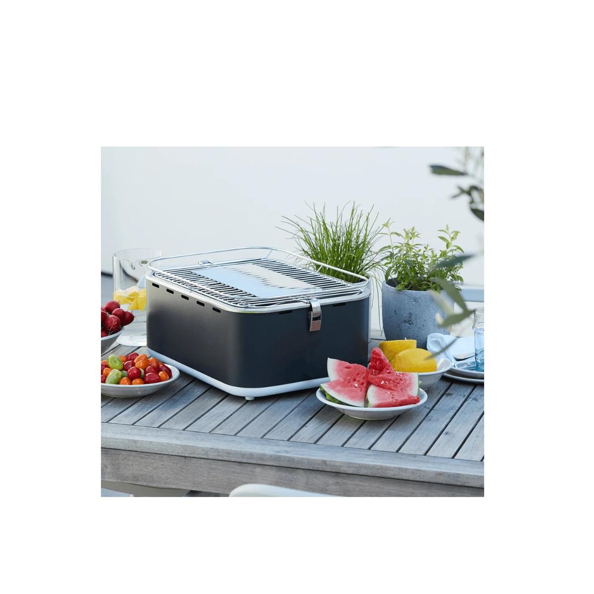 Voir la diapositive 4 : BARBECOOK Barbecue à charbon portable 38.5 x 28.5 gris - carlourbangrey