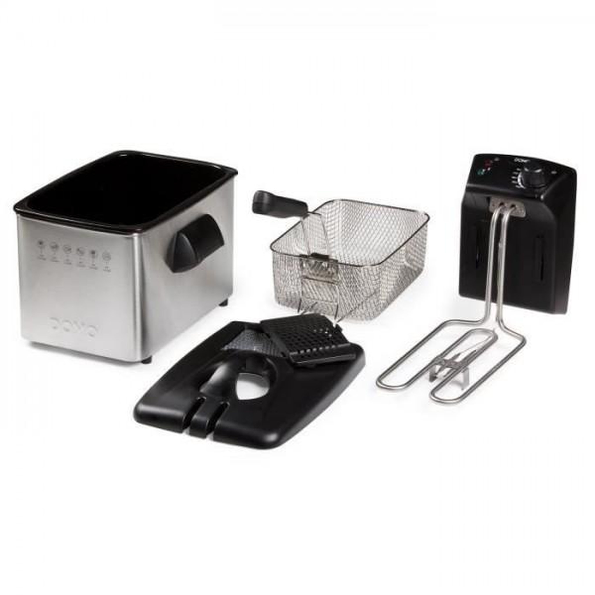 Voir la diapositive 2 : Domo Friteuse Electrique  - DOMO - 4L - 3000W - Température variable - Puissance électrique - Contenance