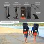 Voir la diapositive 5 : SIMPLE PADDLE Paddle Gonflable UGAL 10'6 30'' 6  (315 x 76 x 15 cm) avec Pagaie, Leash, Pompe et Sac de Transport
