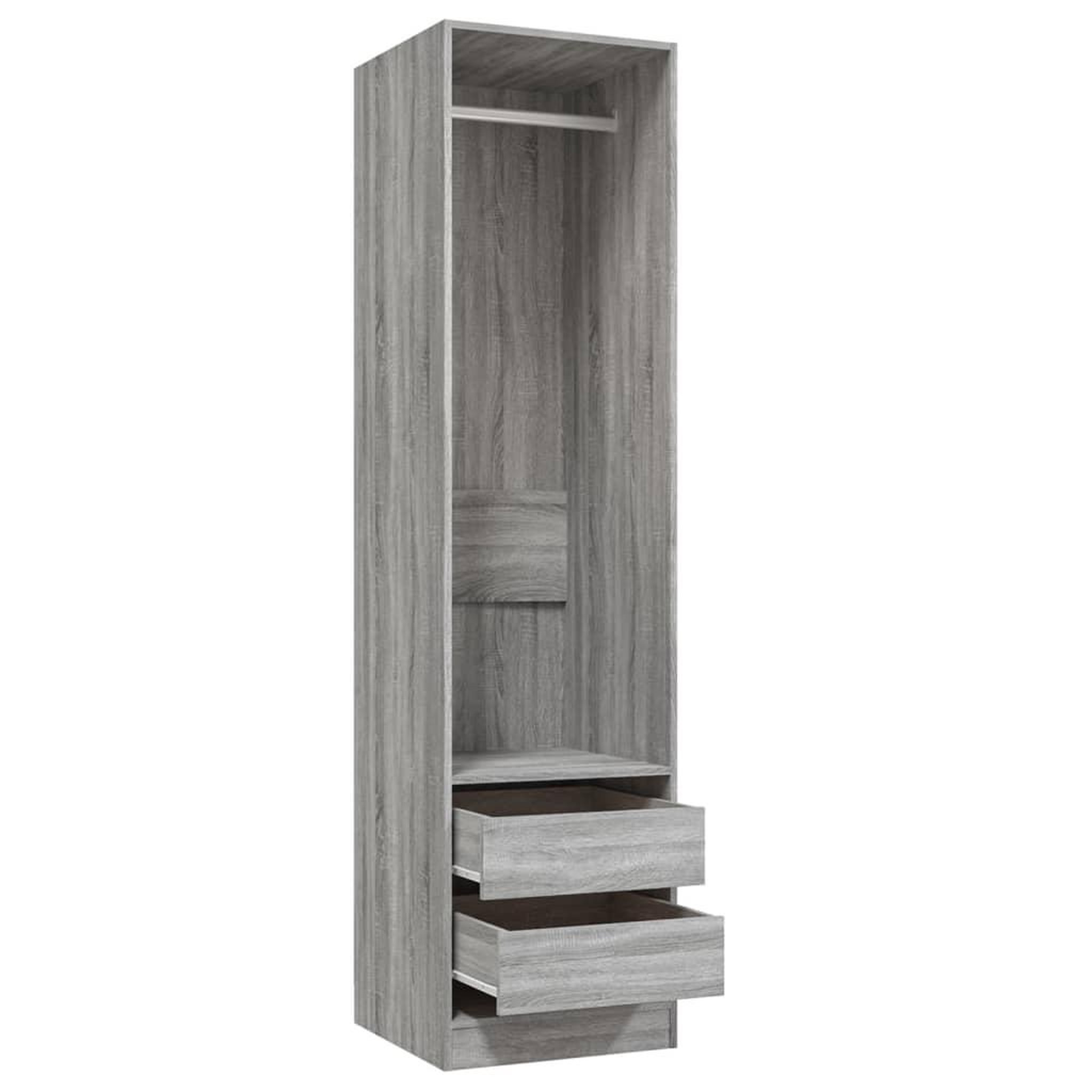 Voir la diapositive 4 : VIDAXL Armoire avec tiroirs Sonoma gris 50x50x200 cm Bois d'ingenierie