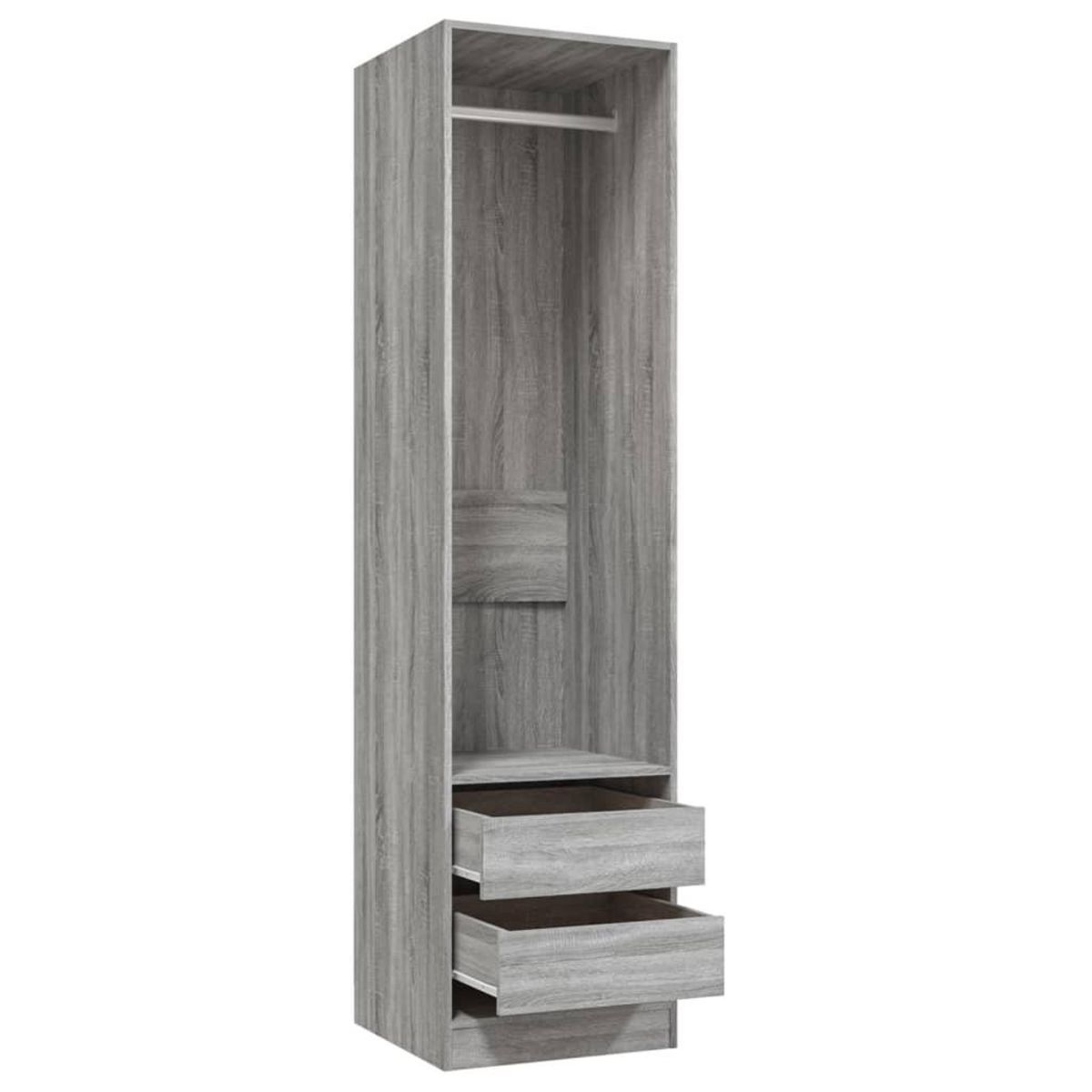 VIDAXL Armoire avec tiroirs Sonoma gris 50x50x200 cm Bois d'ingenierie