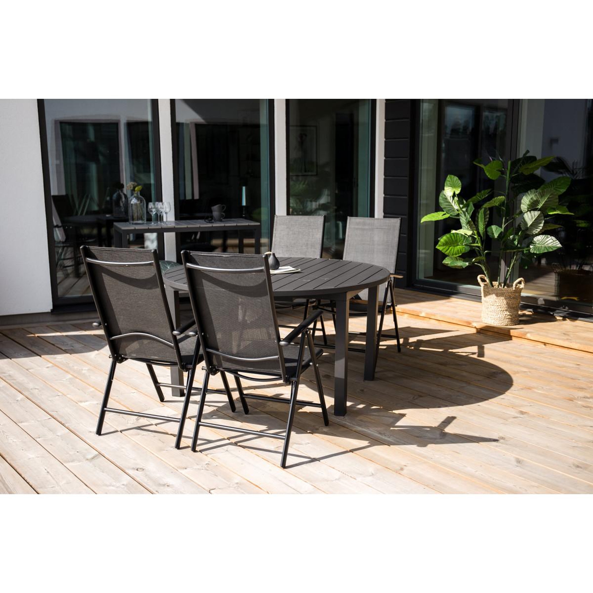 Voir la diapositive 6 : Paris Prix Table de Jardin Extensible  Marbella  140-190cm Noir
