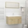 Voir la diapositive 1 : VIDAXL Ensemble de meubles de salle de bain 2 pcs chene sonoma