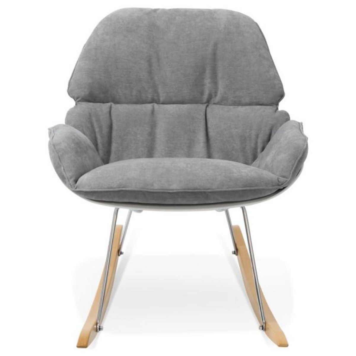 Paris Prix Fauteuil à Bascule Design  Chyll  101cm Gris Clair
