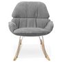 Voir la diapositive 2 : Paris Prix Fauteuil à Bascule Design  Chyll  101cm Gris Clair