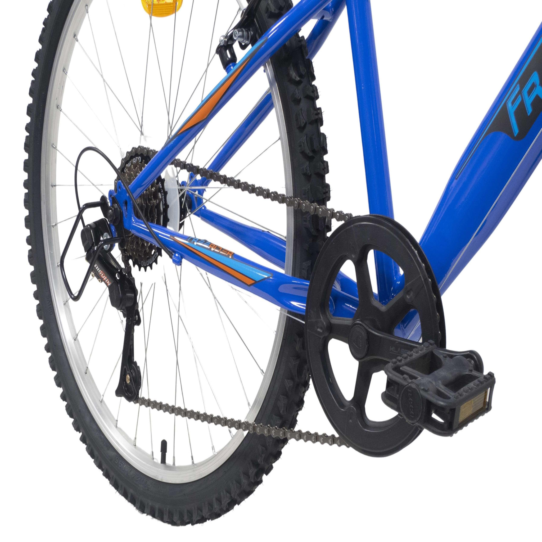 Voir la diapositive 4 : FREERIDER Vélo enfant - VTT 24'' Rigide   Freerider   pour taille de 140 cm à 160 cm - 6 Vitesses - Fourche et cadre rigide en acier - Jantes en aluminium - Freins V-brake