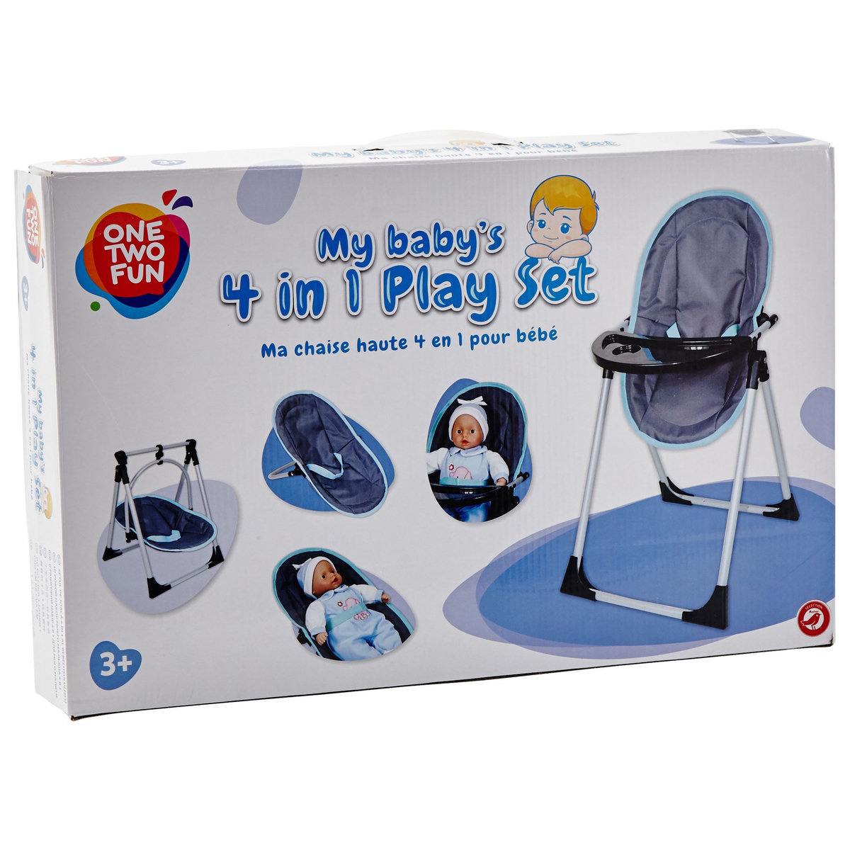 One Two Fun Chaise haute 4 en 1 pour poupée et poupon