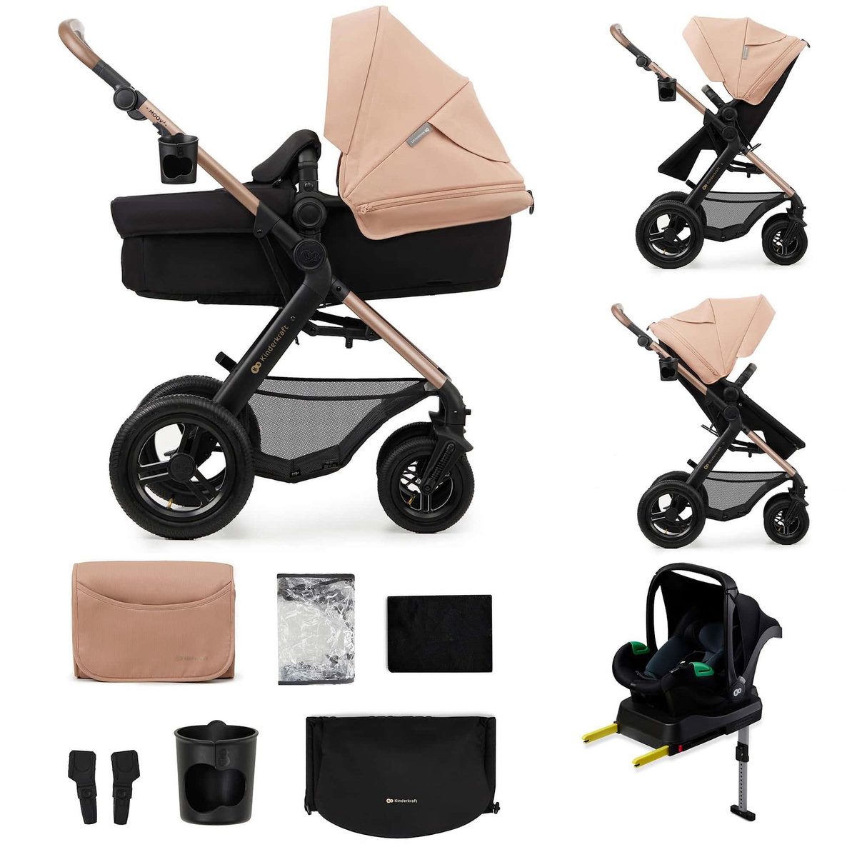 KINDERKRAFT Poussette 4en1 moov 2 pratique et confortable