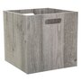 TOILINUX Lot de 6 Boîtes de rangement effet bois en MDF Mix n' modul - L. 31 x l. 31 cm - Couleur chêne gris