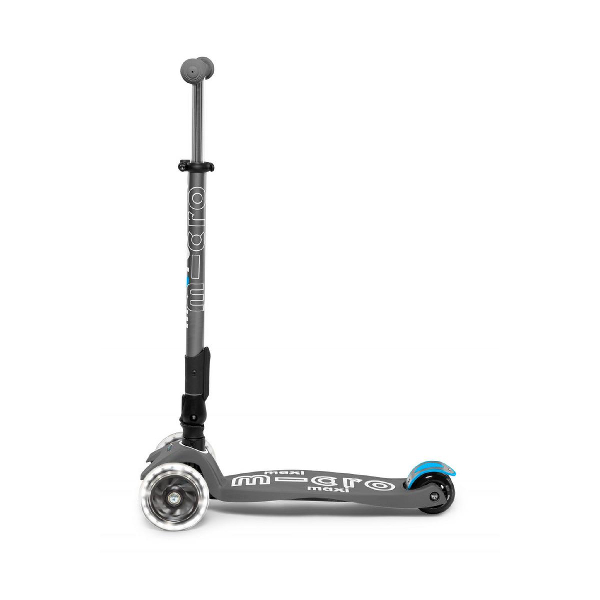 Voir la diapositive 4 : Micro Trottinette  Maxi  Deluxe Pliable LED - Gris volcan