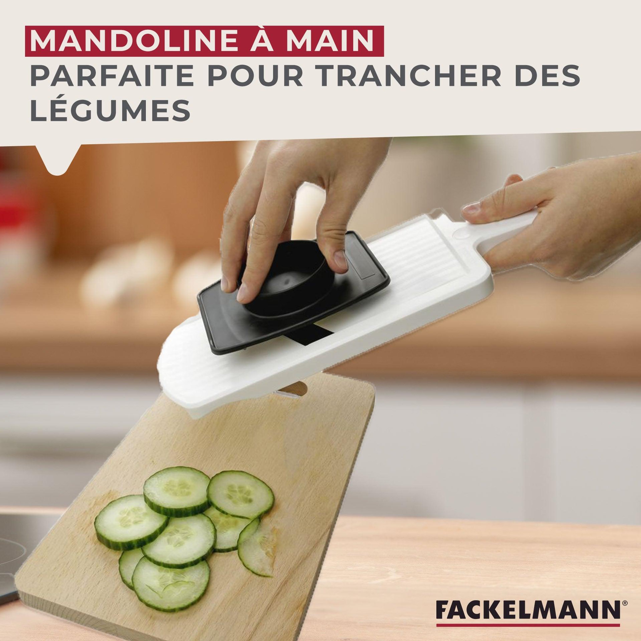 Voir la diapositive 3 : Fackelmann Mandoline professionnelle réglable jusqu'à 6 mm fackelmann handmade tradition