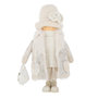 Voir la diapositive 1 : Paris Prix Statuette Fille en Tissu  Sac  30cm Blanc Cassé
