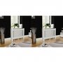 Voir la diapositive 1 : VIDAXL Cache-radiateurs 2 pcs blanc MDF 112 cm