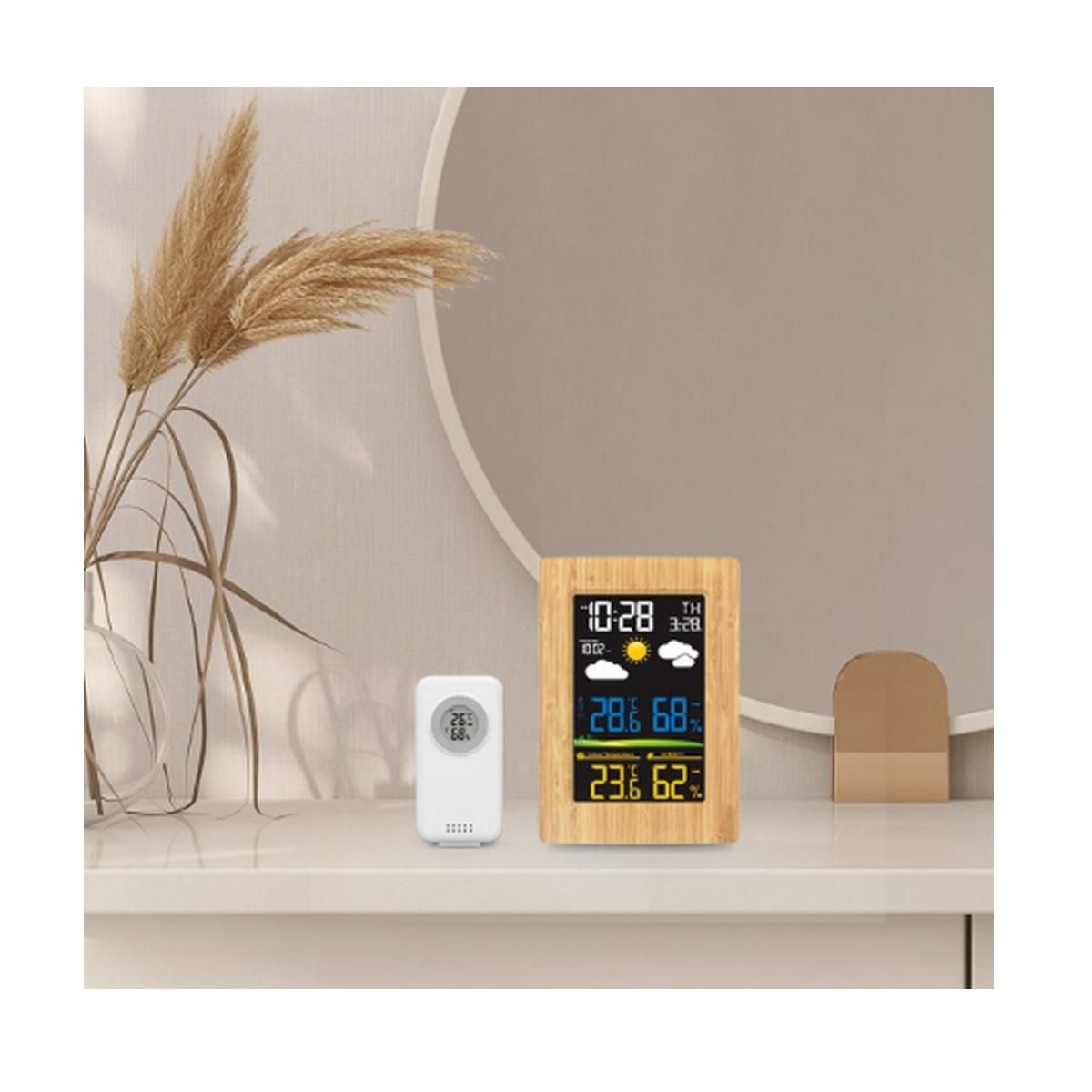 LIVOO Station météo bois/noir - SL264