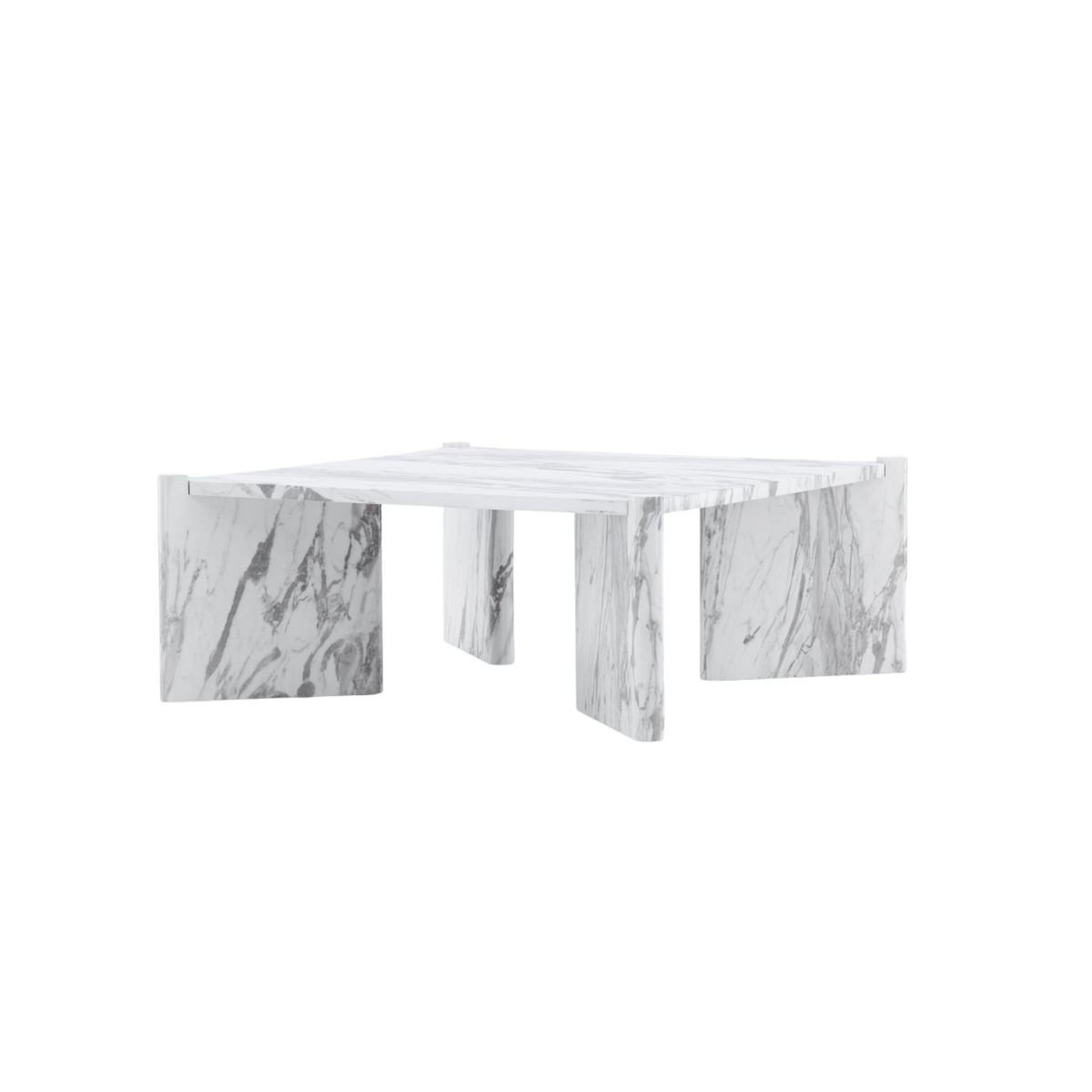 Voir la diapositive 3 : Paris Prix Table basse effet marbre  rogaland  100cm blanc
