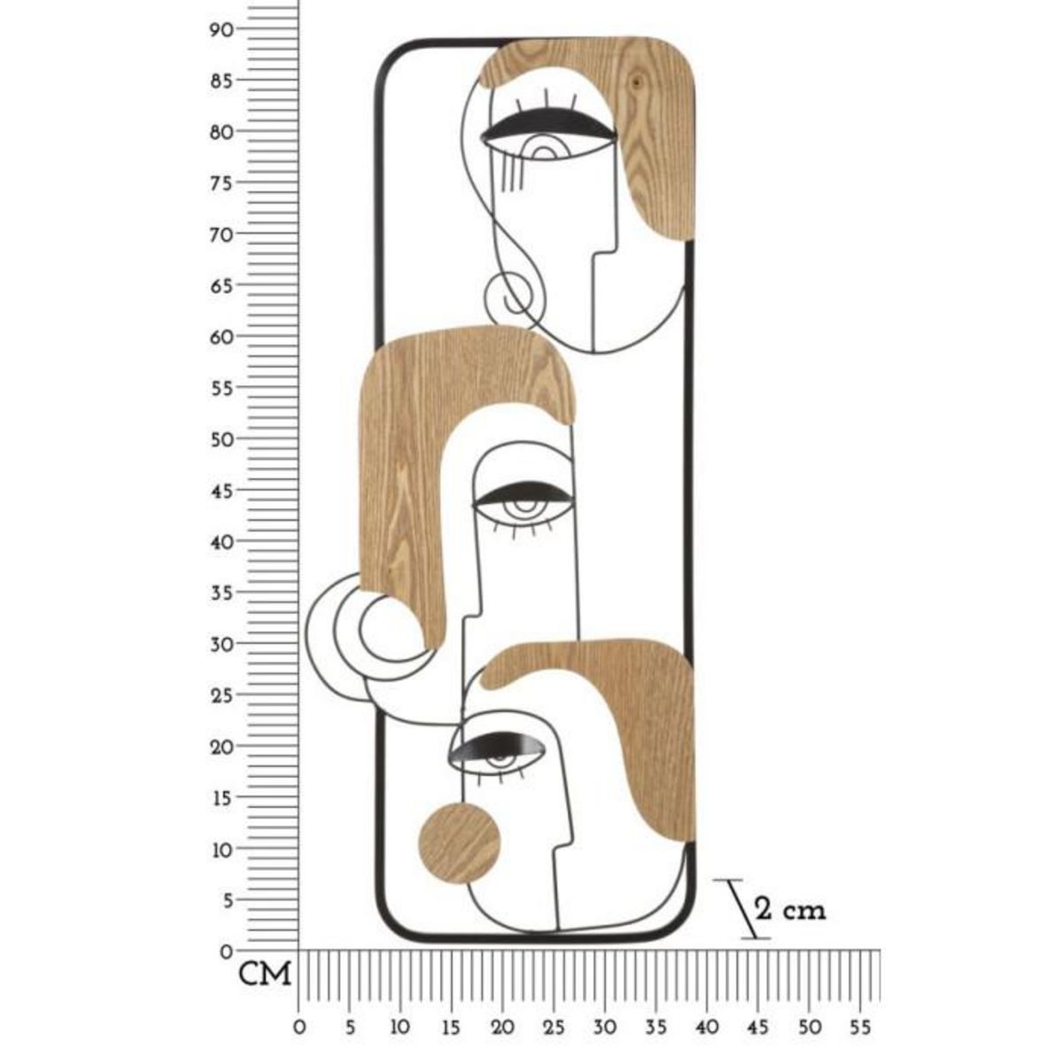 Paris Prix Décoration Murale Encadrée en Métal  Picassy  89cm Noir