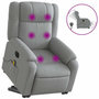 Voir la diapositive 2 : VIDAXL Fauteuil inclinable de massage electrique Gris clair Tissu