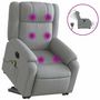 Voir la diapositive 2 : VIDAXL Fauteuil inclinable de massage electrique Gris clair Tissu