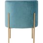 ATMOSPHERA Tabouret design velours Art Deco Living - Bleu