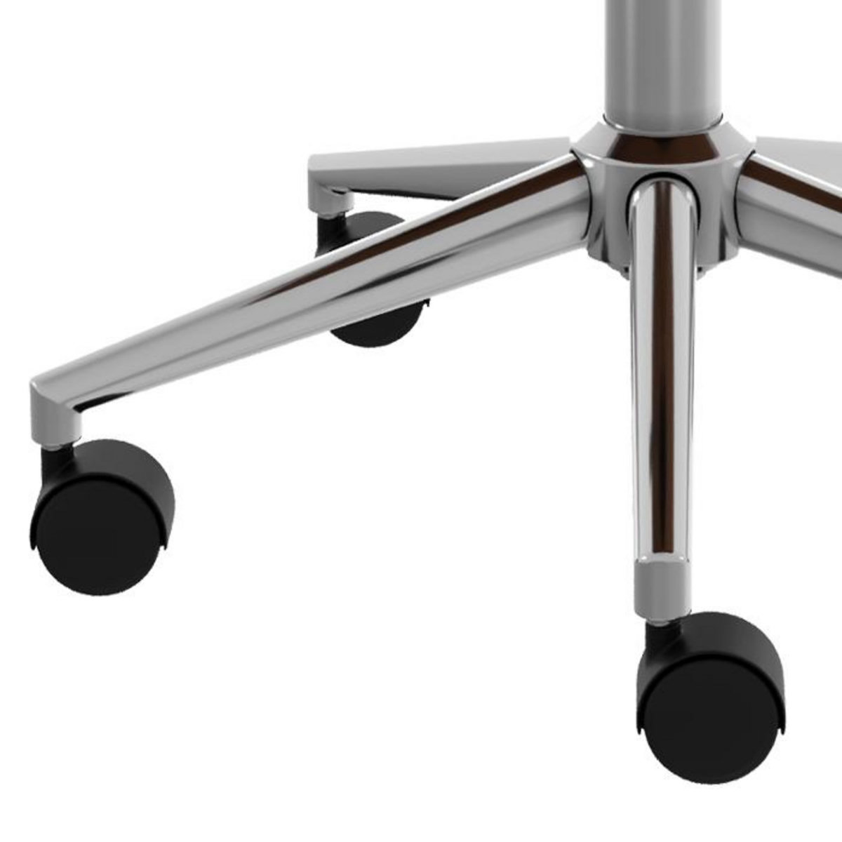 Rendez vous déco Chaise de bureau pivotante sur roulettes en bois foncé et PU noir - Georges