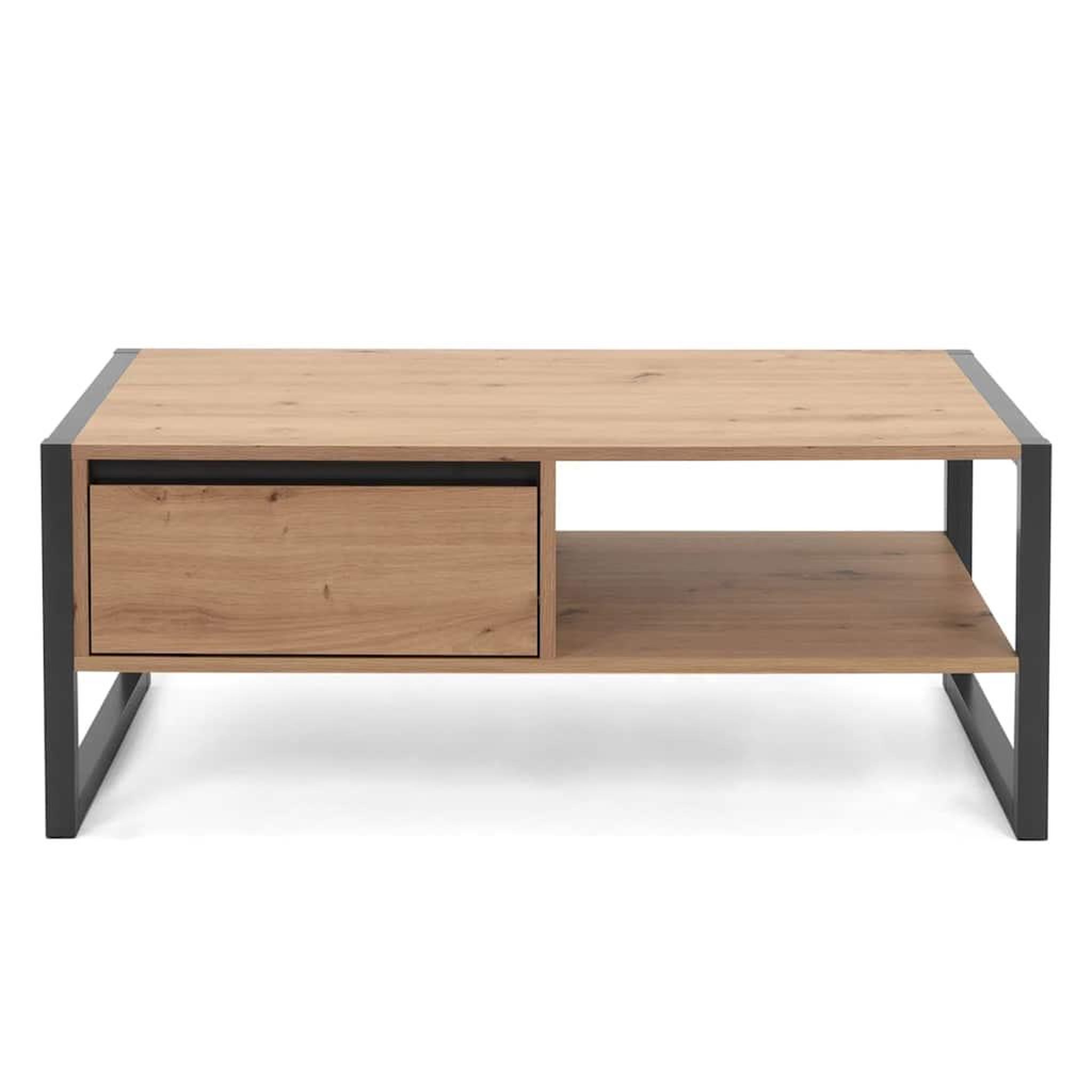 Voir la diapositive 2 : Finori Finori table basse denver 55 chene artisanal et gris anthracite