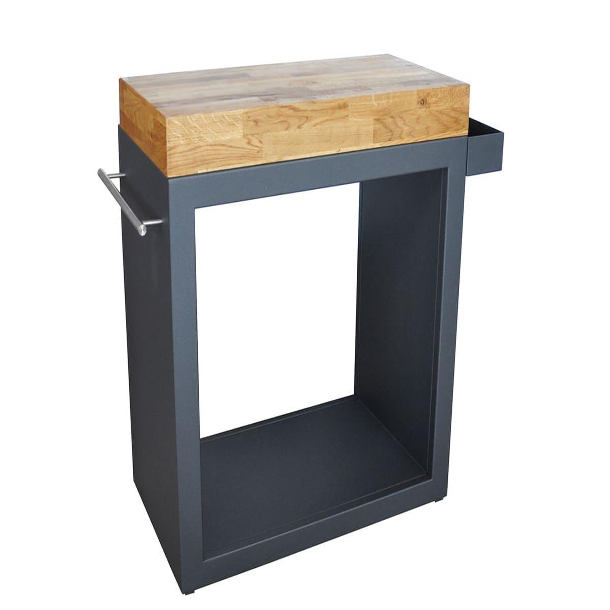 Voir la diapositive 2 : ARTISS DESIGN Meuble multifonction graphite avec tablette bois 80 x 45 x 91 cm - artiss