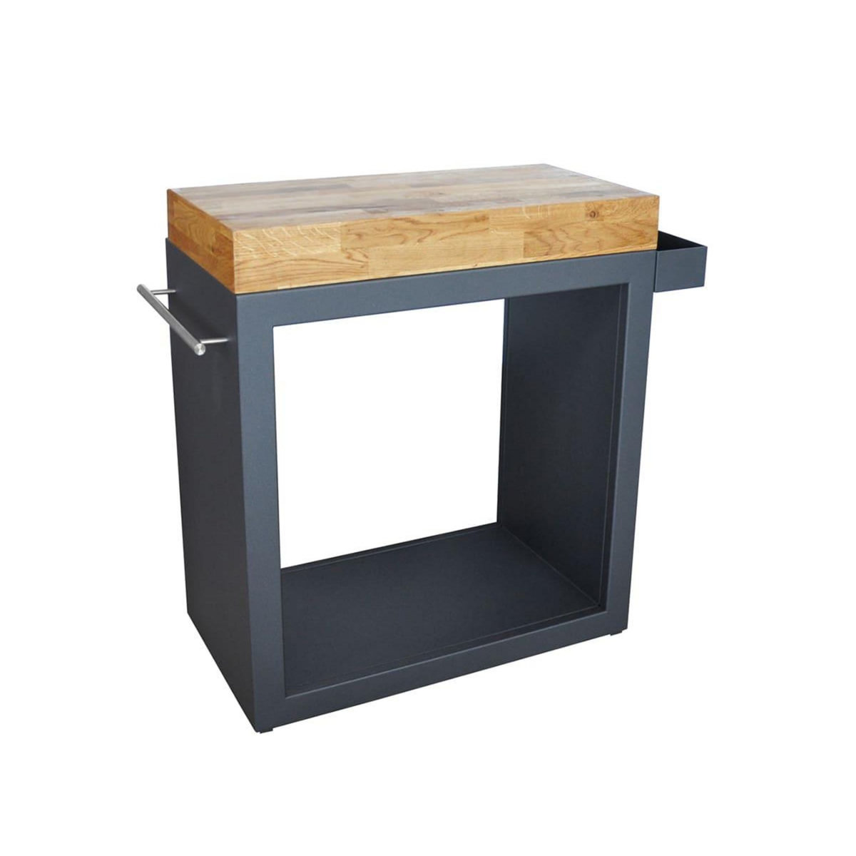 ARTISS DESIGN Meuble multifonction graphite avec tablette bois 80 x 45 x 91 cm - Artiss