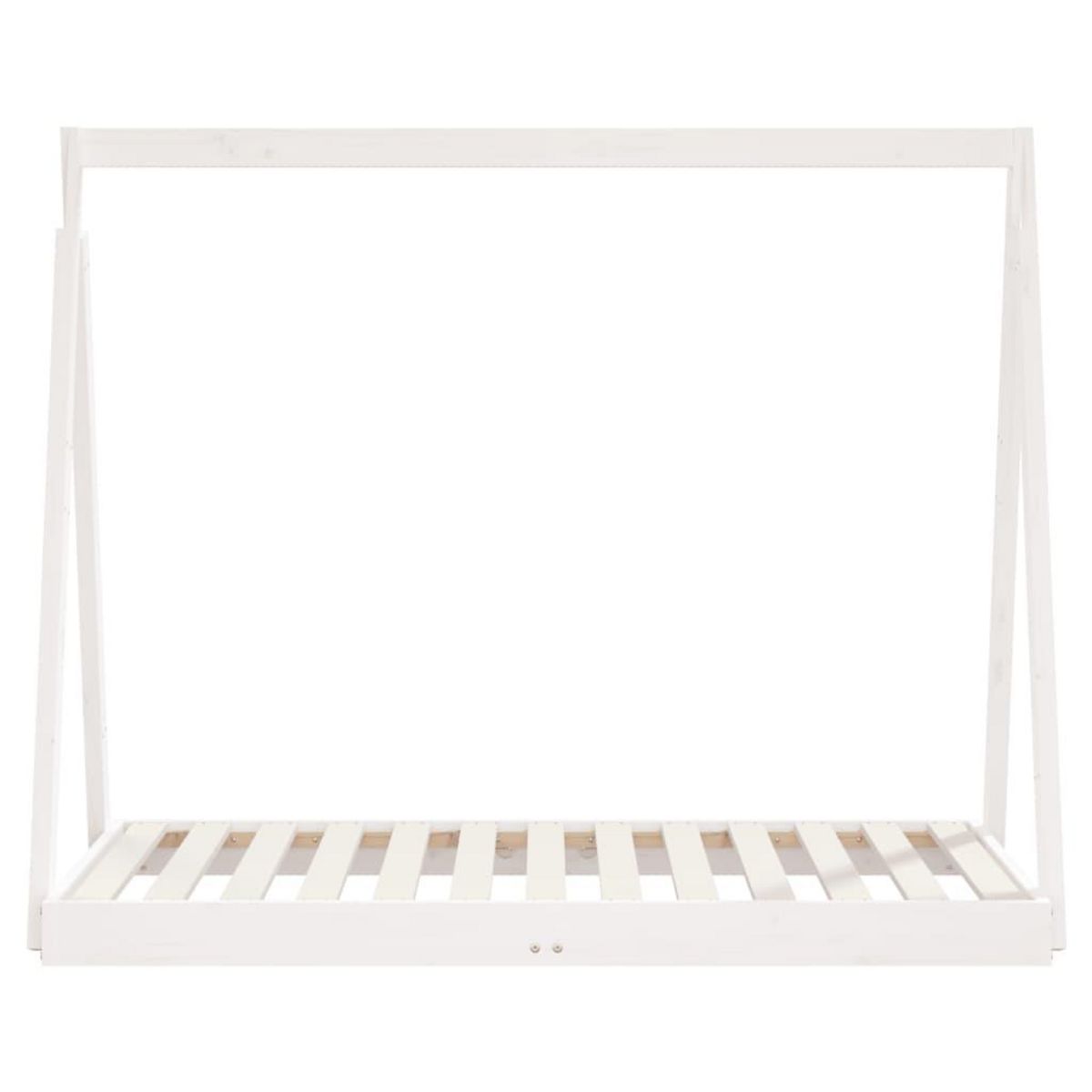VIDAXL Cadre de lit pour enfant blanc 70x140 cm bois de pin massif