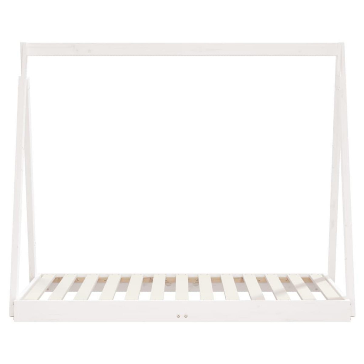 VIDAXL Cadre de lit pour enfant blanc 70x140 cm bois de pin massif