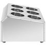 Voir la diapositive 4 : VIDAXL Porte couverts 6 grilles Carré Acier inoxydable