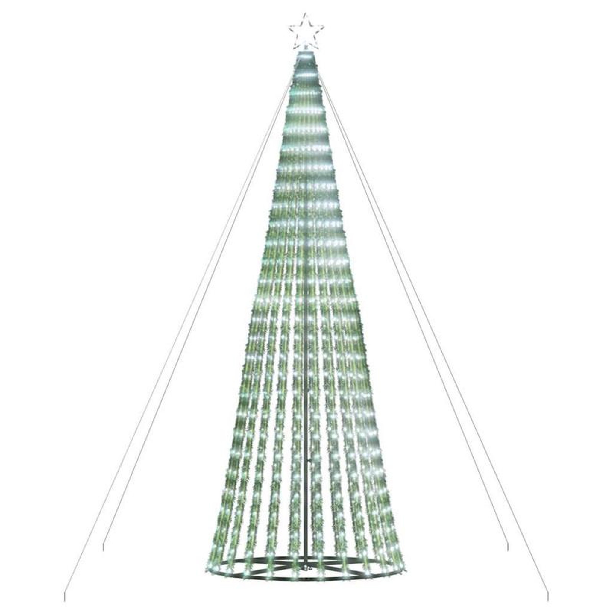 Voir la diapositive 5 : VIDAXL Arbre de Noël lumineux conique 1028 LED blanc froid 403 cm