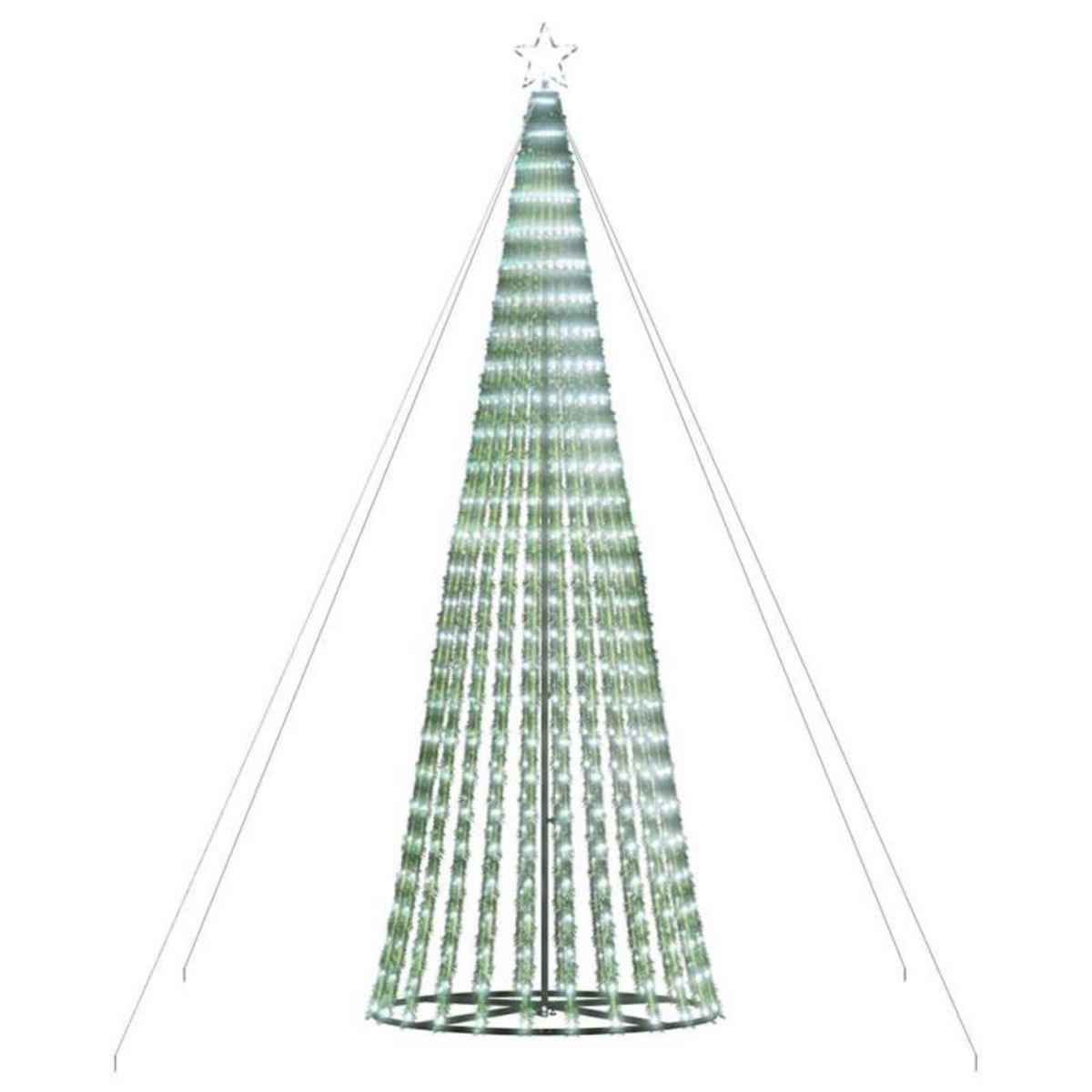 VIDAXL Arbre de Noël lumineux conique 1028 LED blanc froid 403 cm