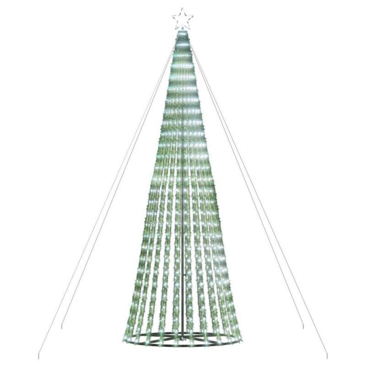 VIDAXL Arbre de Noël lumineux conique 1028 LED blanc froid 403 cm