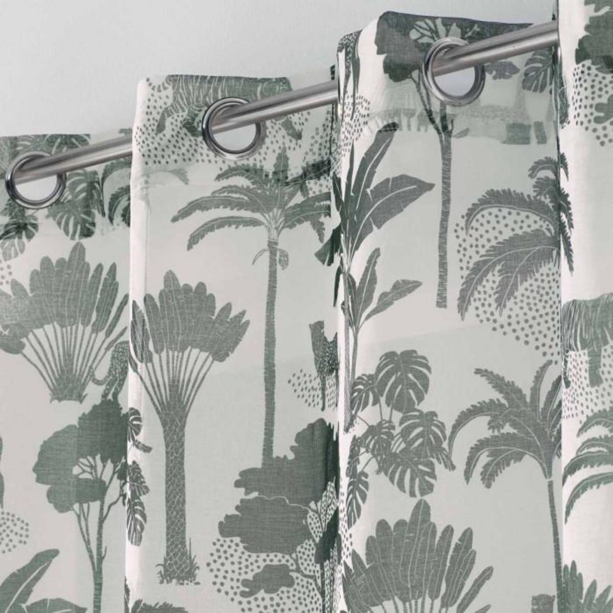 Paris Prix Rideau Voilage à Œillets  Manapany  140x240cm Kaki