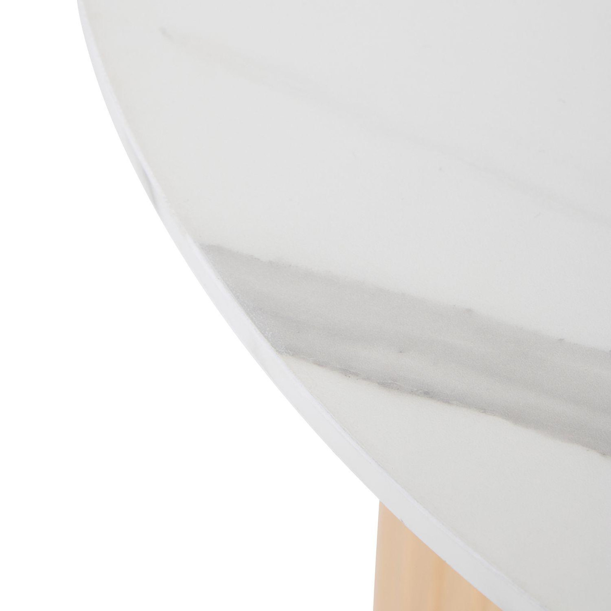 Voir la diapositive 3 : ATMOSPHERA Table basse avec plateau effet marbre homelya - blanc