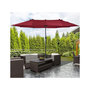 Voir la diapositive 2 : KZ GARDEN Parasol de terrasse double Rouge Bordeaux 4.50 x 2.65 x H 2.40 Toile polyester TWIN KZ GARDEN