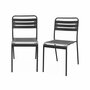SWEEEK Lot de 2 chaises de jardin acier, Amélia L44 x P52 x H79cm