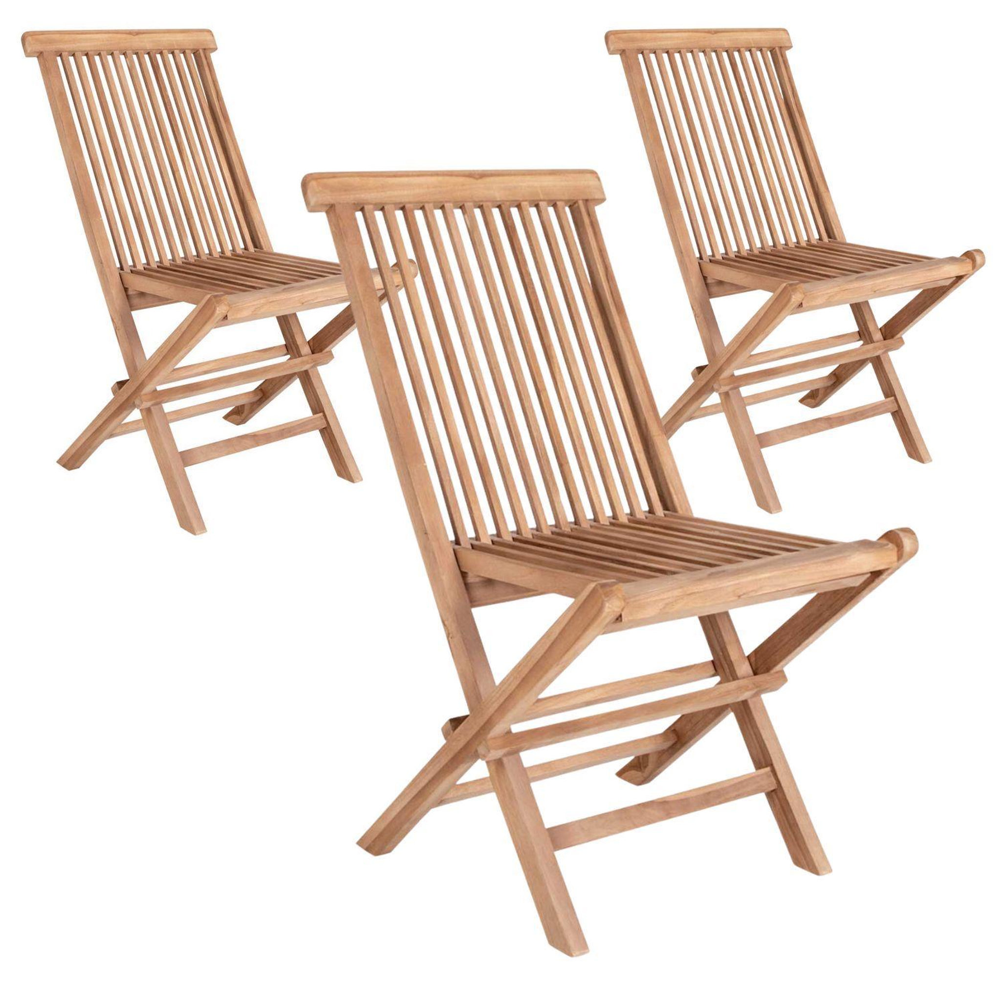 Voir la diapositive 1 : HOUSE NORDIC 6 chaises de jardin en teck toledo