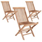 HOUSE NORDIC 6 Chaises de jardin en teck TOLEDO