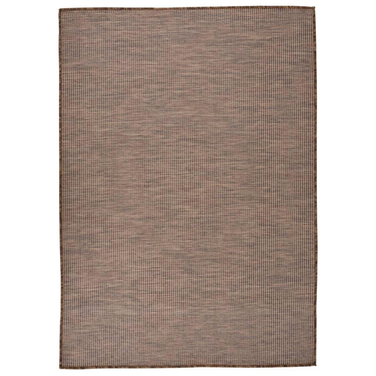VIDAXL Tapis a tissage plat d'exterieur 140x200 cm Marron