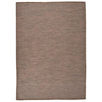 VIDAXL Tapis a tissage plat d'exterieur 140x200 cm Marron