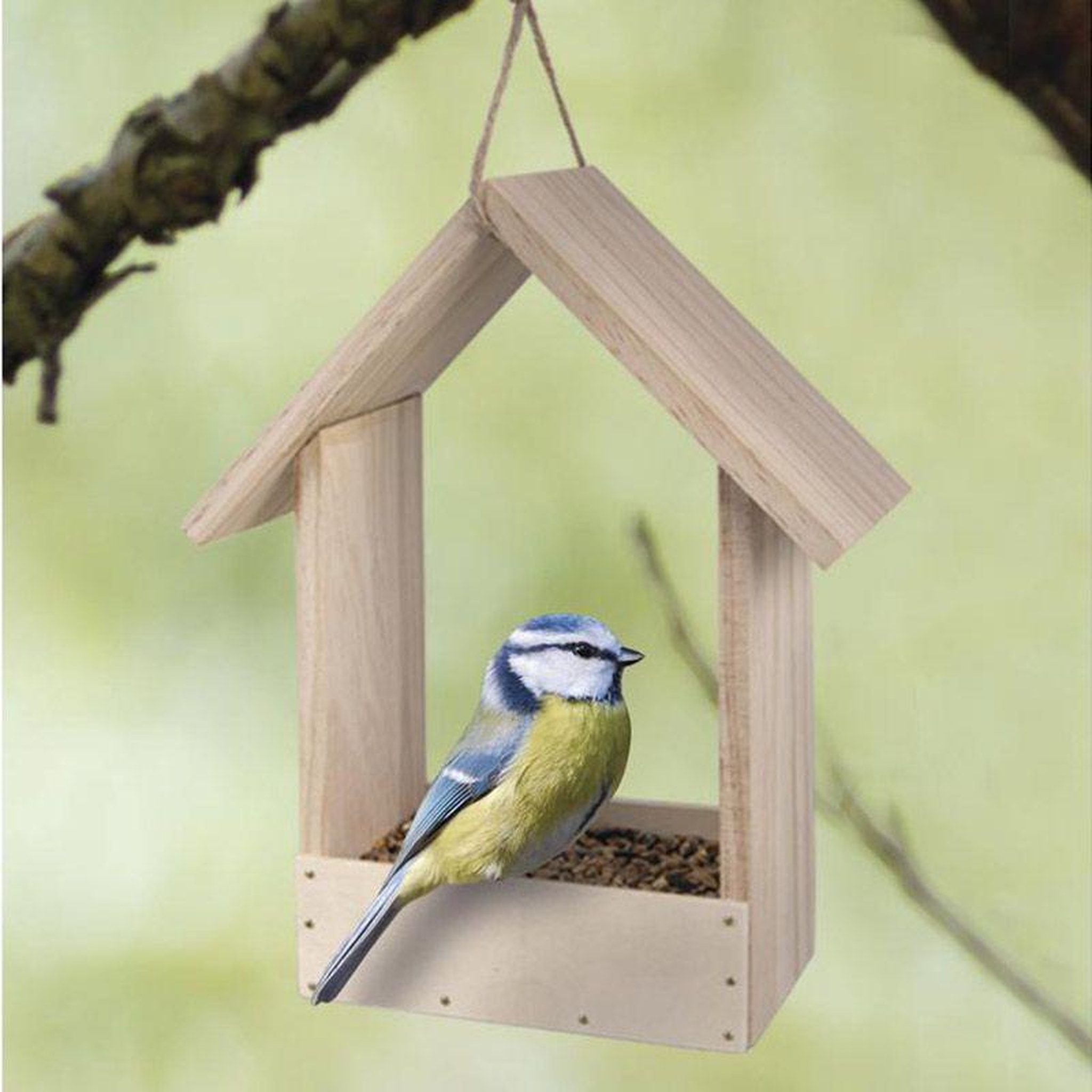 Voir la diapositive 2 : Rayher Mangeoire à oiseaux en bois 20 x 10 x 25 cm